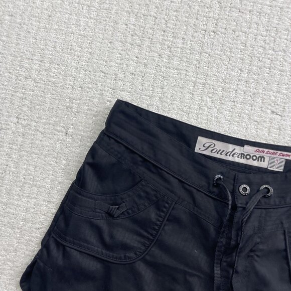 Powder Room Board Shorts Women's 7 Black Sun Surf Swim Smile Versatile Beach - Picture 2 of 12